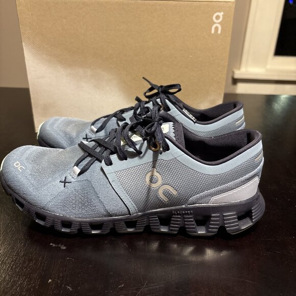 On Cloud X 3 Women’s Wash/Ink Size 8.5 In Blue. New. Running. - Picture 2 of 7